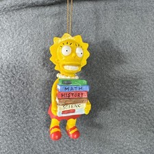 Fox 20th Century The Simpsons Lisa Books Christmas Holiday Ornament 2003 In Box