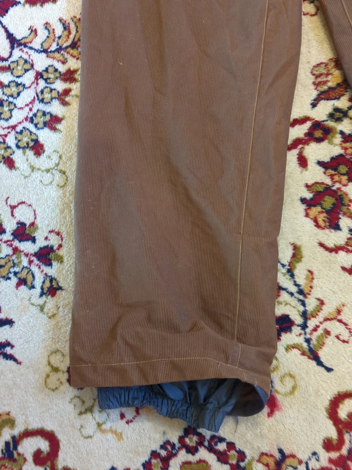 Salomon Ski Pants Mens XL 36x33? Corduroy Lined Snowboard Brown 98209 Waterproof - Image 2 of 4