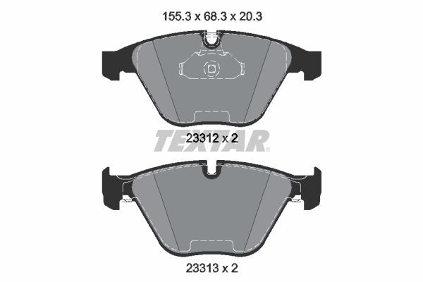 Front Brake Pad Set Fits BMW Textar 2331211 1 Year Warranty