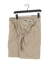 Maison Martin Margiela Women's Midi Skirt UK 14 Tan 100% Cotton