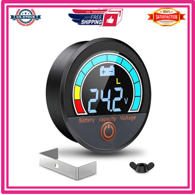 Battery Capacity Voltage Meter 12V-84V LCD Monitor IP68 Alarm Gauge