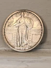 Nice 1917p Standing Liberty Quarter Type1  In AU Condition. Great Details And...
