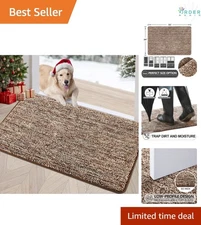 Indoor Doormat 20x32 Absorbent Rubber Backing Non Slip Washable Entryway Mat