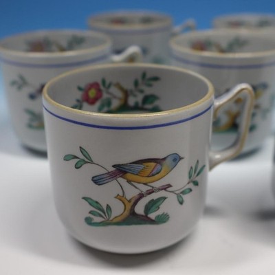 Copeland Spode China - Queen's Bird - Y4973 - 6 Demitasse Cups (no saucers)