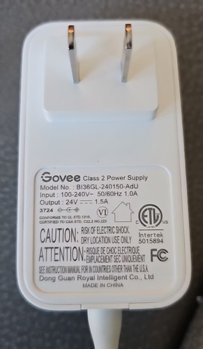Govee BI36GL-240150-AdU Power Adapter Charger 24V 1.5A OEM GOVEE - 第 1/4 張圖片