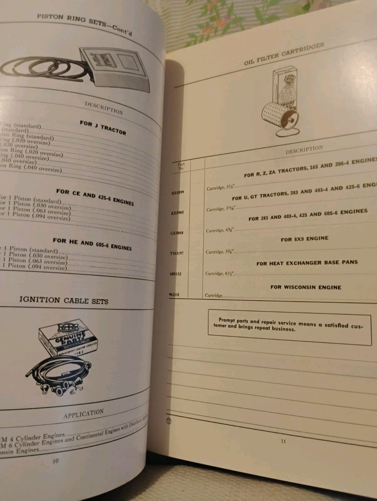 Vintage Minneapolis Moline Dealer Repair Parts Catalog, 1940s-50s