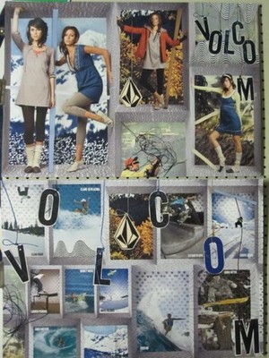 VOLCOM snowboard surf skateboard 2009 LADIES 2SIDE POSTER Flawless NEW Old Stock