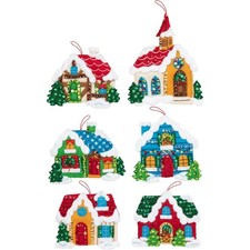 89218E Christmas Village Felt Applique Kit Holiday Craft DIY Decoration