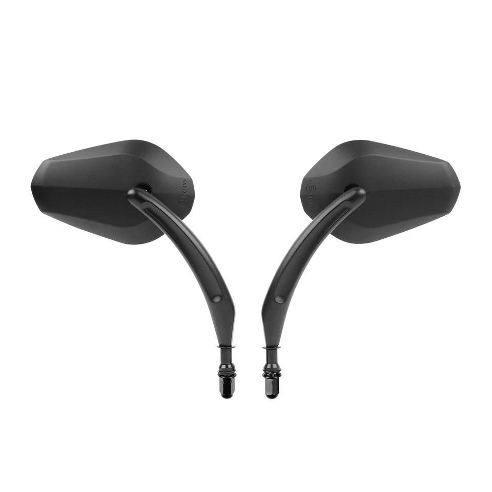 2x Espejos retrovisores laterales mate para motocicleta Harley Fatboy Fat Bob Foto 3 de 4