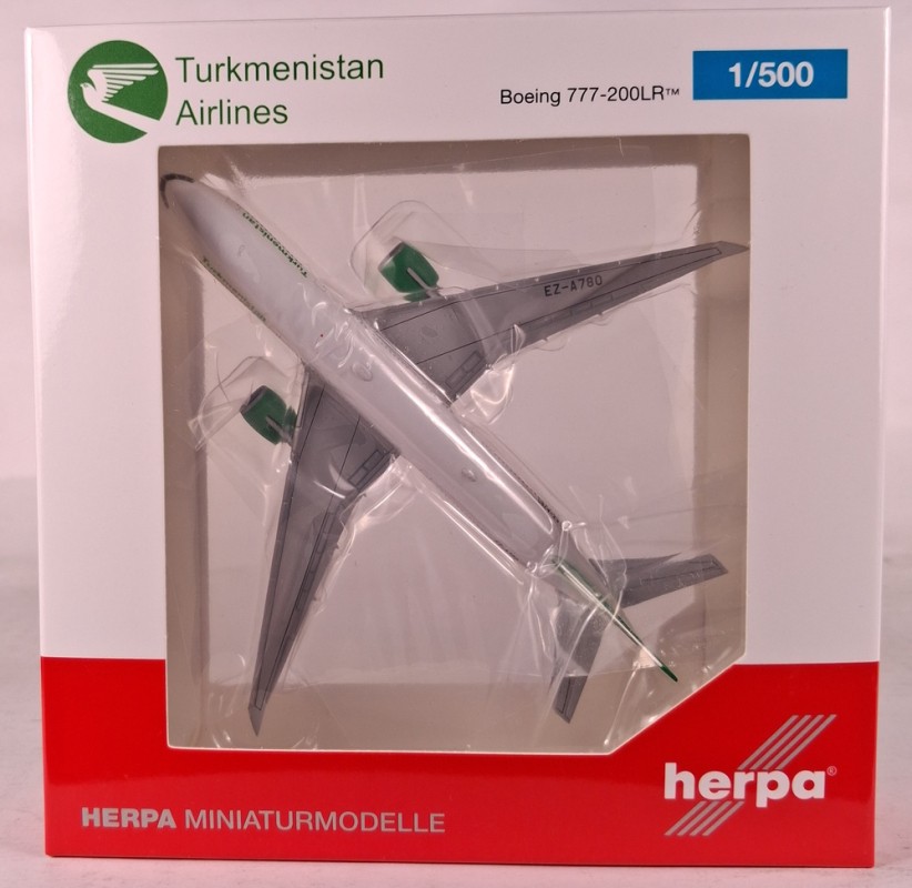 Boeing 777-200LR Turkmenistan Airlines (Reg. EZ-A780) 1:500 Herpa.
