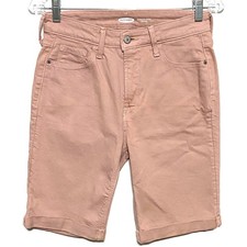 Old Navy Light Pink Bermuda Shorts High Rise New Dawn 9" Inseam Womens 4 Stretch