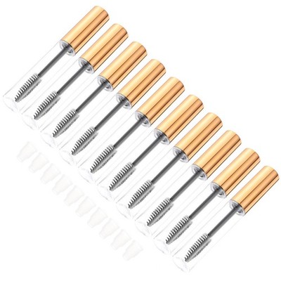  10 Stück leere 10-ml-Mascara-Tuben mit Wimpernbürstchen und