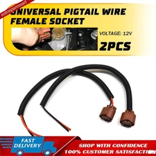 Extension Wire Pigtail Female U 9006 HB4 Two Fog Harness Light Connector Socket
