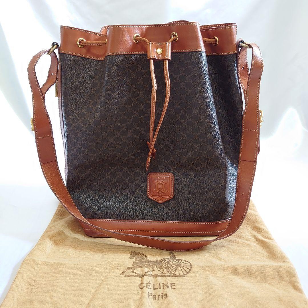 Mint Condition CELINE Macadam Pattern Drawstring … - image 1