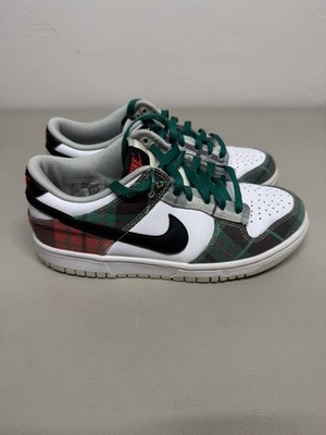 Nike Dunk Low SE Premium Tartan Plaid Christmas DV0827-100 Youth Size 6