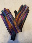 New Women’s Embroidered Yarn Touch Screen Gloves Multicolor Kaleidoscope — photo 1