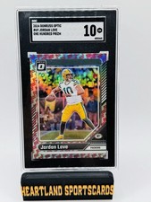2024 Panini Donruss Optic Jordan Love #69 100 Emoji Prizm Green Bay Packers SGC
