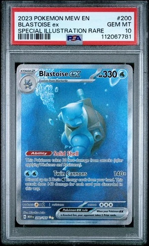 Pokémon TCG 151 Blastoise ex Special Illustration Rare SIR 200/165 PSA 10