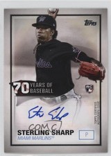 2021 Topps 70 Years of Baseball Sterling Sharp #70YA-SS Auto 0l2