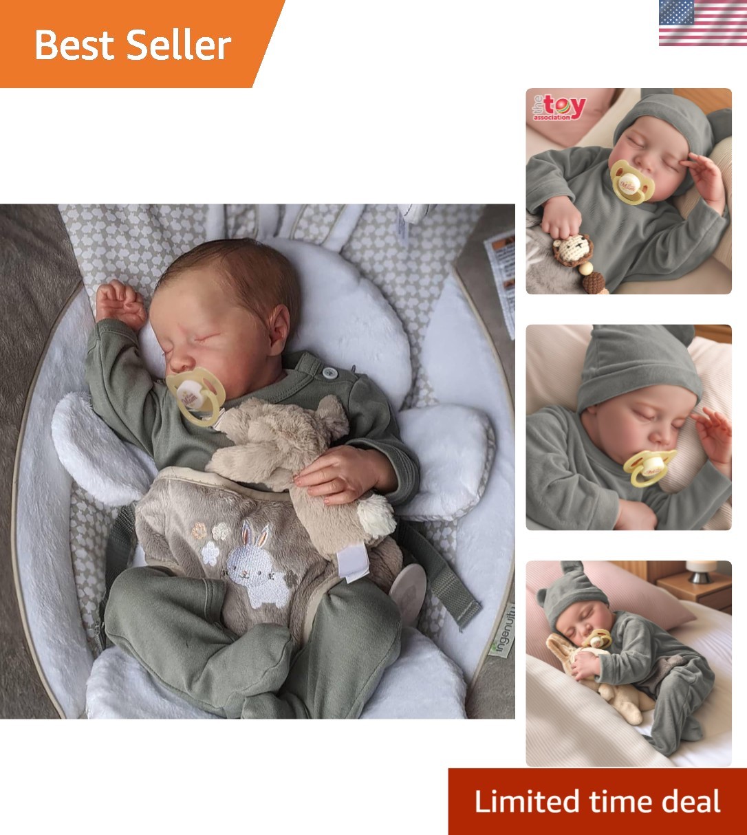Lifelike 20-Inch Baby Boy Doll Noah with Accessories - Perfect Gift for Kids