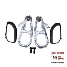 Chrome Heavy Daty Front Car Tow Hooks - Left Right - Hardware