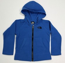 The North Face Jacket Toddler 2T Blue Fleece Hooded Full Zip Glacier Logo