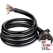 7 Way Trailer Plug, 7 Pin Trailer Wiring Harness Kit, 8 FT Heavy Duty YN 8040