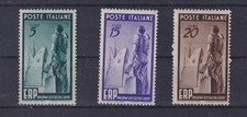 ITALIE 1949 RECONSTITUTION EUROPE 3 VALEURS MNH