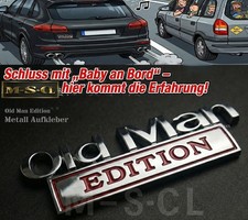 3D Auto Aufkleber Old Man Edition Metall Emblem Logo Sticker Rentner Geschenk