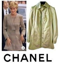 Chanel Vintage 2003 Light Denim CC Logo Long Coat 34 36 38 2 4 6 Jacket Top S M