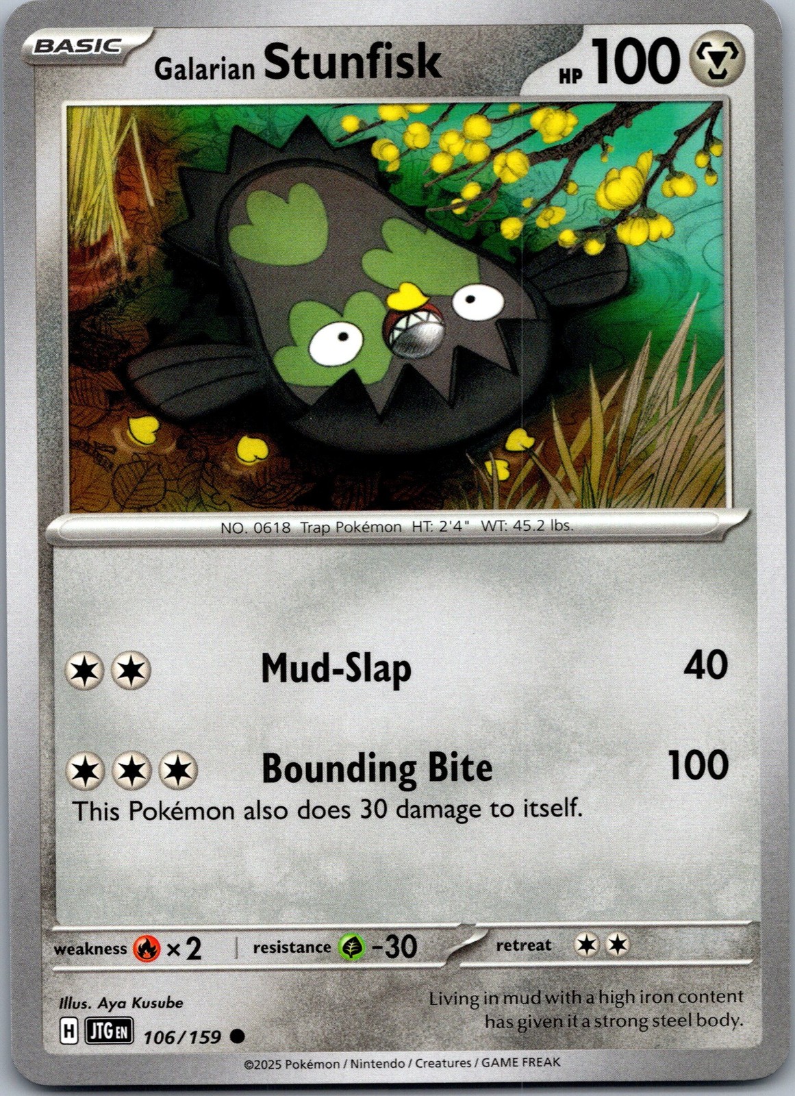 Galarian Stunfisk Normal SV09: Journey Together 106/159 NM