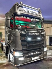 Stainless Bumper Bar + LEDs + Down Lights To Fit Scania New Generation R S 2017+