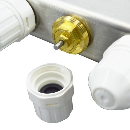 1/2" Stainless Steel Floor Manifold PEX Manifold Heating Radiant Floor 5-Branch - Picture 17 of 19