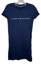 Tommy Hilfiger Dark Blue T-Shirt Dress Women's Small Preppy Vacay