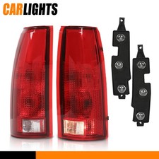 Set of 2 Tail Light Brake Lamps Fit For 88-98 Chevy K1500 Silverado w/ Bulb