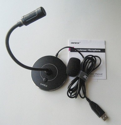 USB Computer Microphone CMTECK  G009, Noise-Cancelling Recording Desktop Mic for
