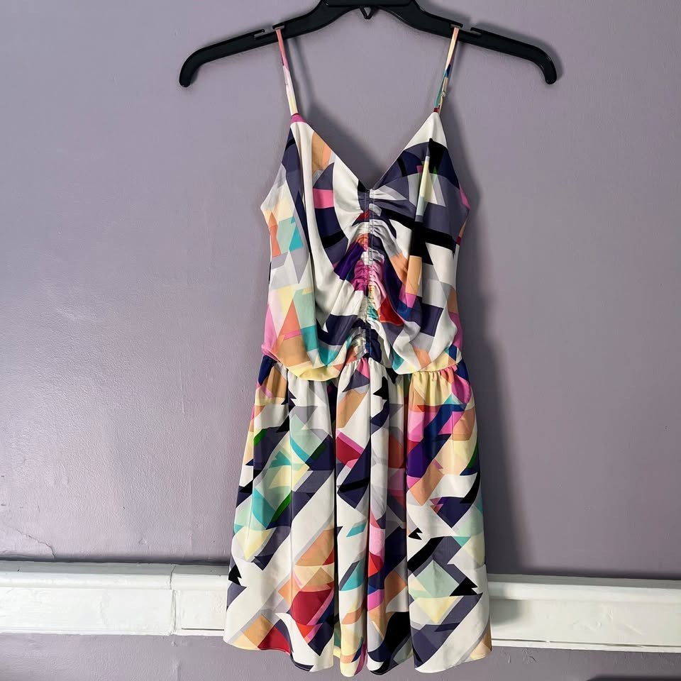 PARKER Multi Color Tiny Checkered Adjustable Spag… - image 2