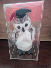 WISEST the OWL Class of 2000 Ty Beanie Baby with Plastic Case