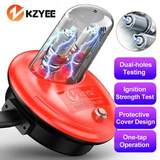 KZYEE KS30 Dual Hole Spark Plug Tester Gasoline Car Ignition Diagnostic 12V Tool