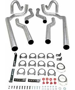 JEGS 30555 Header-Back Dual 3'' Exhaust Kit