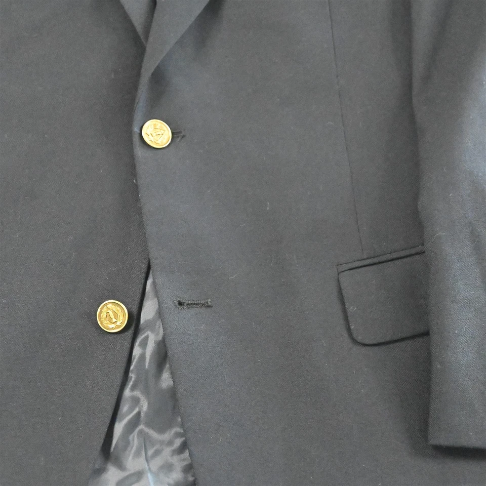 Nicklaus 38S Navy Blue Gold Button Mens Blazer Suit Jacket Sport Coat - Image 3 of 4