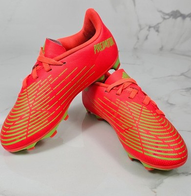 ADIDAS Predator Edge.3 FG Solar Red Green Soccer Football Cleats Sz 13 KIDS
