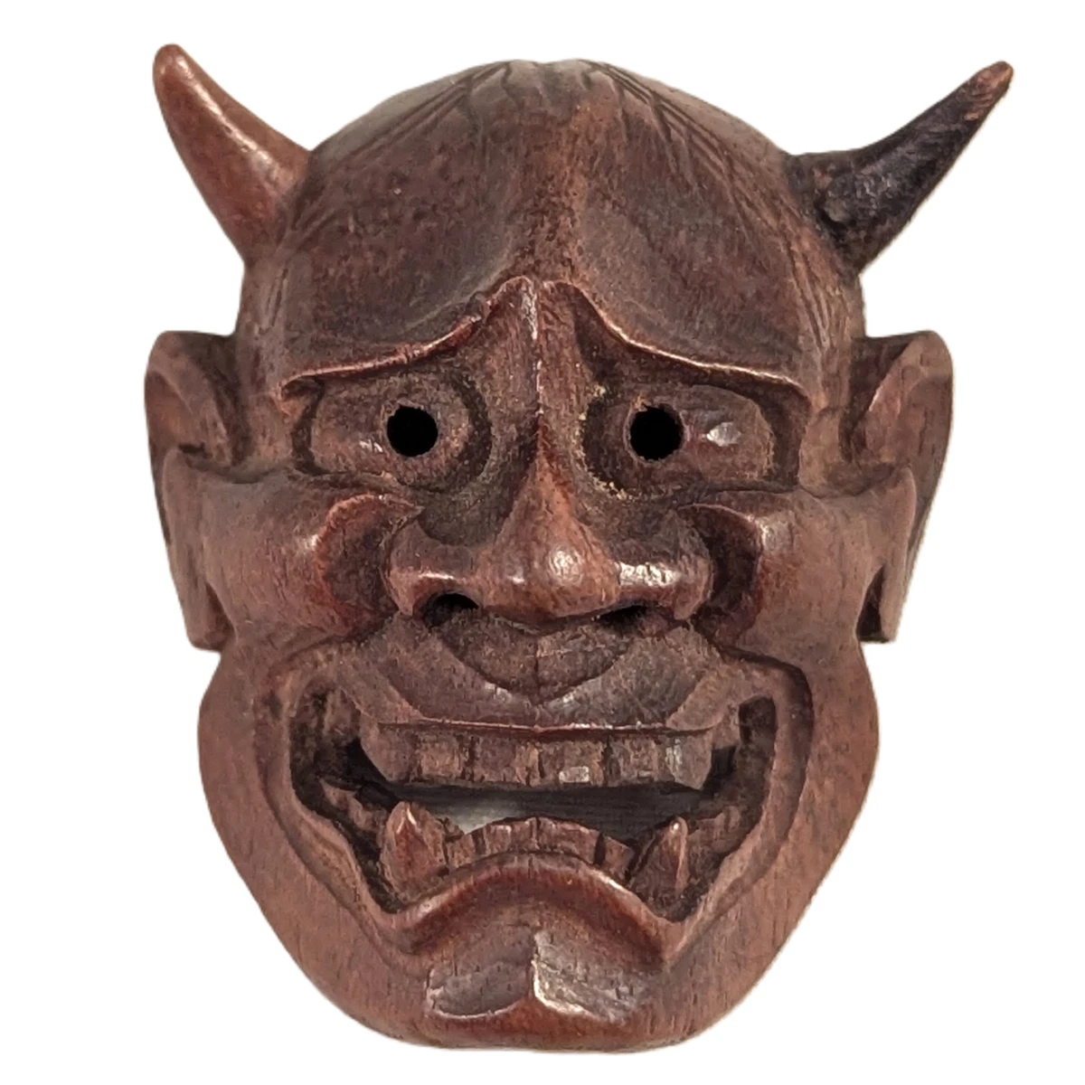 Japanese Wood Mask In Antique Japanese Netsuke for sale | eBay