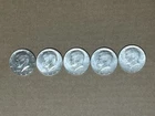 LOT OF 5 - 1964 D Kennedy Half Dollar 90% Silver