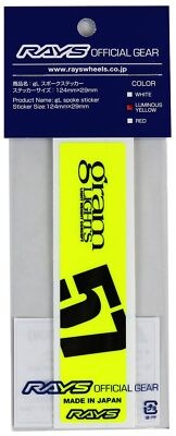 set of 2 RAYS gram LIGHTS Spoke Sticker No,8 Fluorescent Yellow 74040210001YL