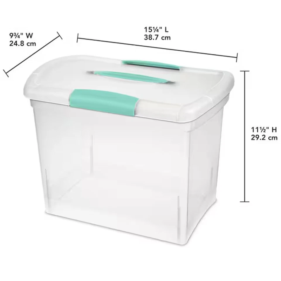 10 GA Large Nesting Showoffs Portable Clear File Storage Box with Latches (12 Pa - Image 3 of 4