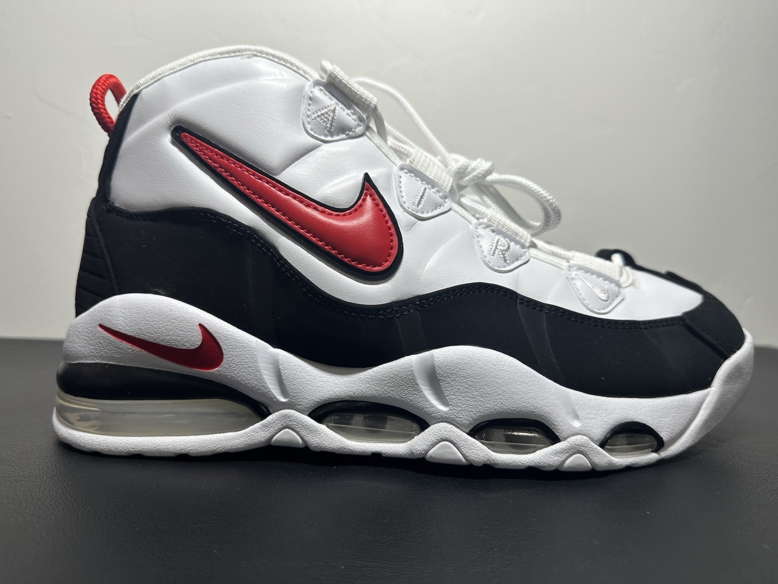 Nike Air Max Uptempo '95 White University Red Black CK0892-101 Men's Size 9.5