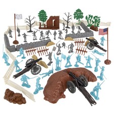 BMC CTS Civil War Battle of Atlanta 71pc Blue  Gray Plastic Soldier Box Playset