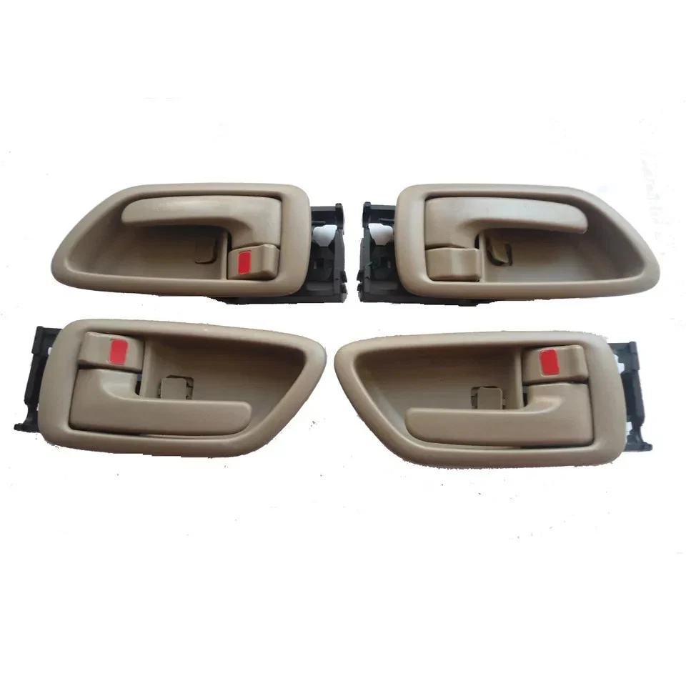 Manija de puerta beige interior izquierda derecha Toyota Sequoia Tundra Avalon Fit 01-07 4 piezas Foto 3 de 4