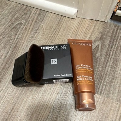 Clarins Self Tanning Milky-Lotion Bronze Bronzing 24hr Hydration + Kabuki Brush